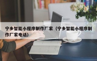 诸城宁乡智能小程序制作厂家（宁乡智能小程序制作厂家电话）